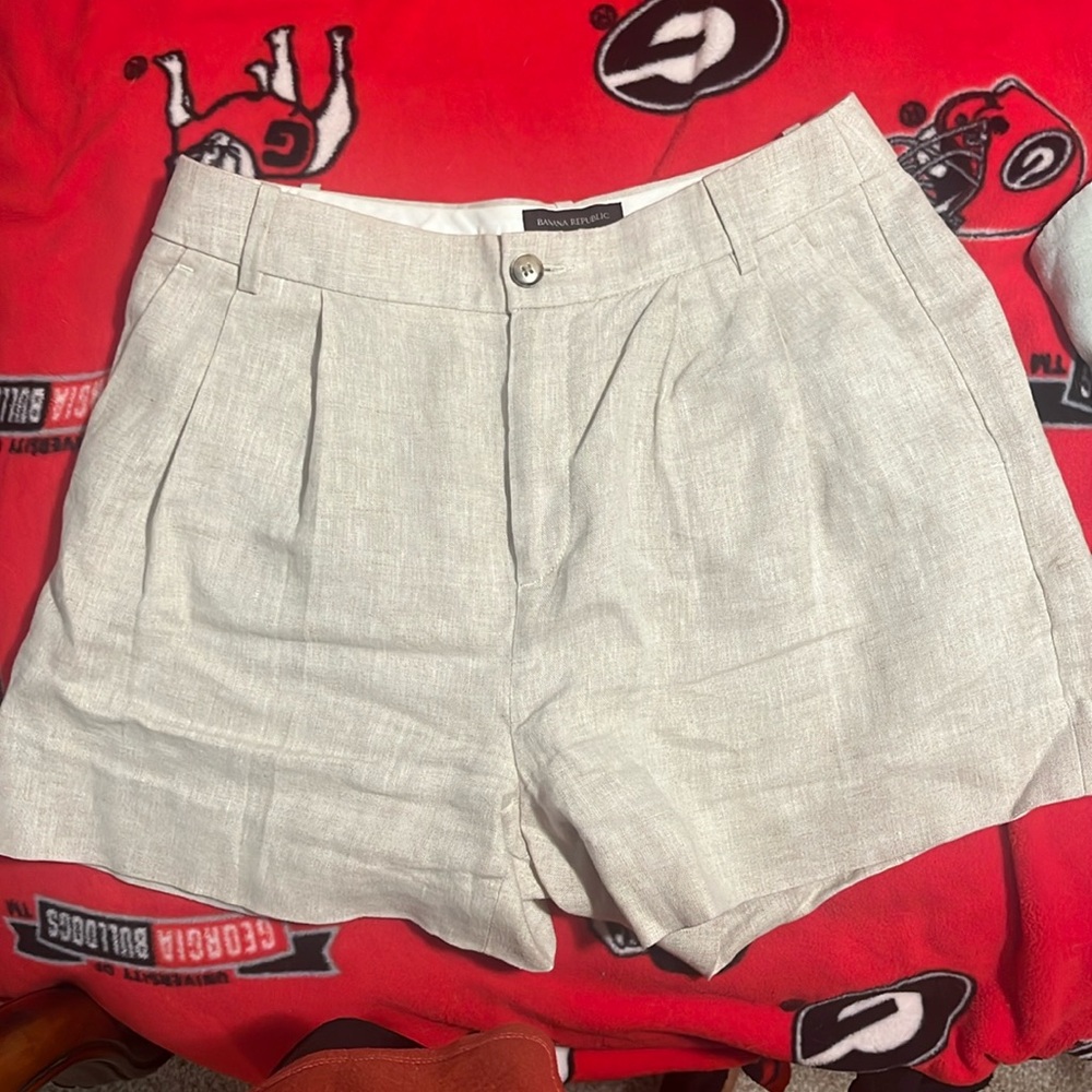 Banana Republic High Waist Linen Shorts